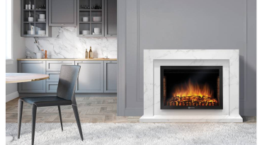 Портал Firelight Simple 25 белый мрамор