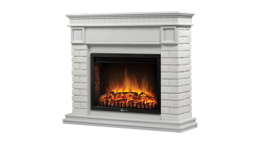 Портал Firelight Bricks 25 камень белый, белая эмаль