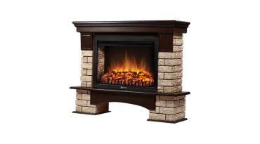 Портал Firelight Forte Wood 30 камень коричневый, шпон темный дуб