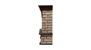 Портал Firelight Forte Wood 30 камень коричневый, шпон темный дуб