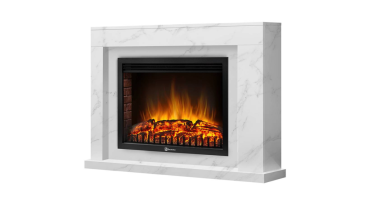Портал Firelight Simple 25 белый мрамор