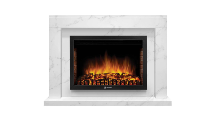 Портал Firelight Simple 25 белый мрамор
